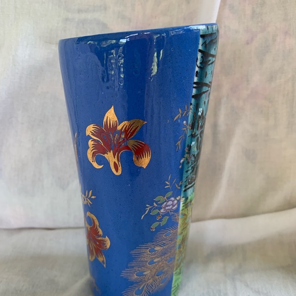 Heeseung Lee Terracotta Vessel Peacock Flowers Art Pottery Rare HTF - Picture 11 of 11